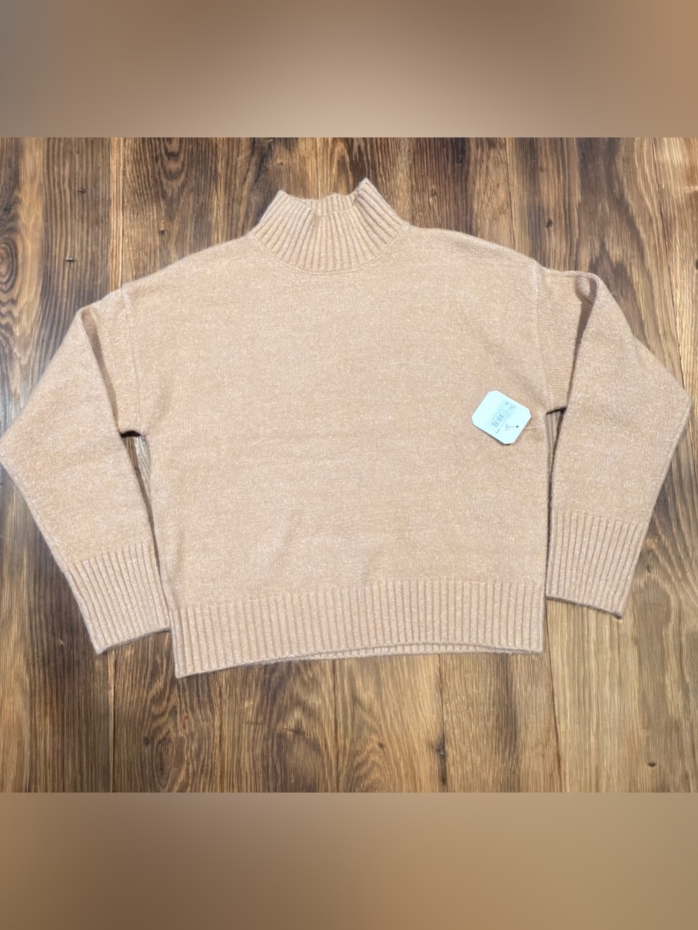 Altar'd State Women's Mock Neck Sweater in Camel Beige
